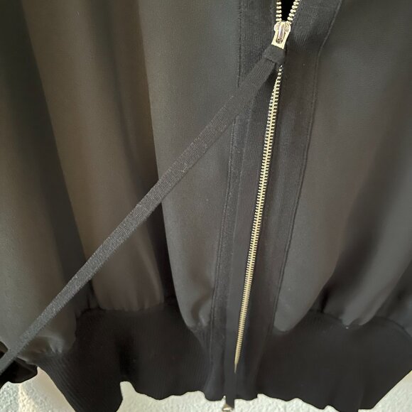 MARELLA Black Zip -up Bomber  Jacket - Picture 5 of 10